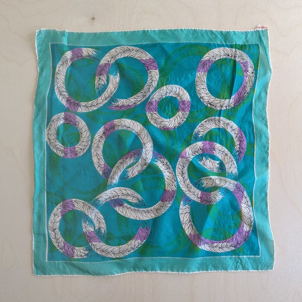 Vintage 100% Silk Scarf Mid Century Sally Gee